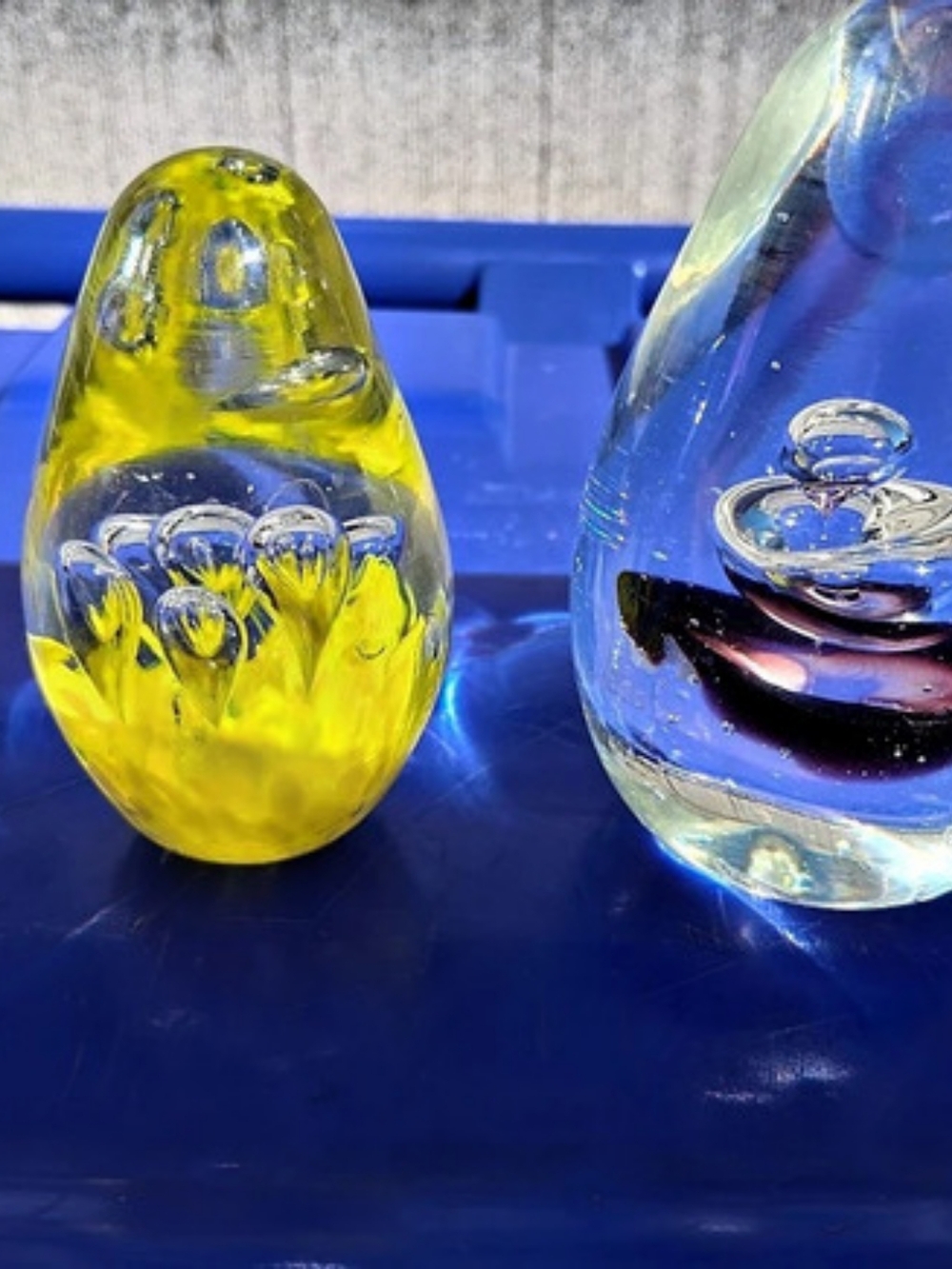 Solid Glass Tear Drops 4 Inch Tall And 3 1/2